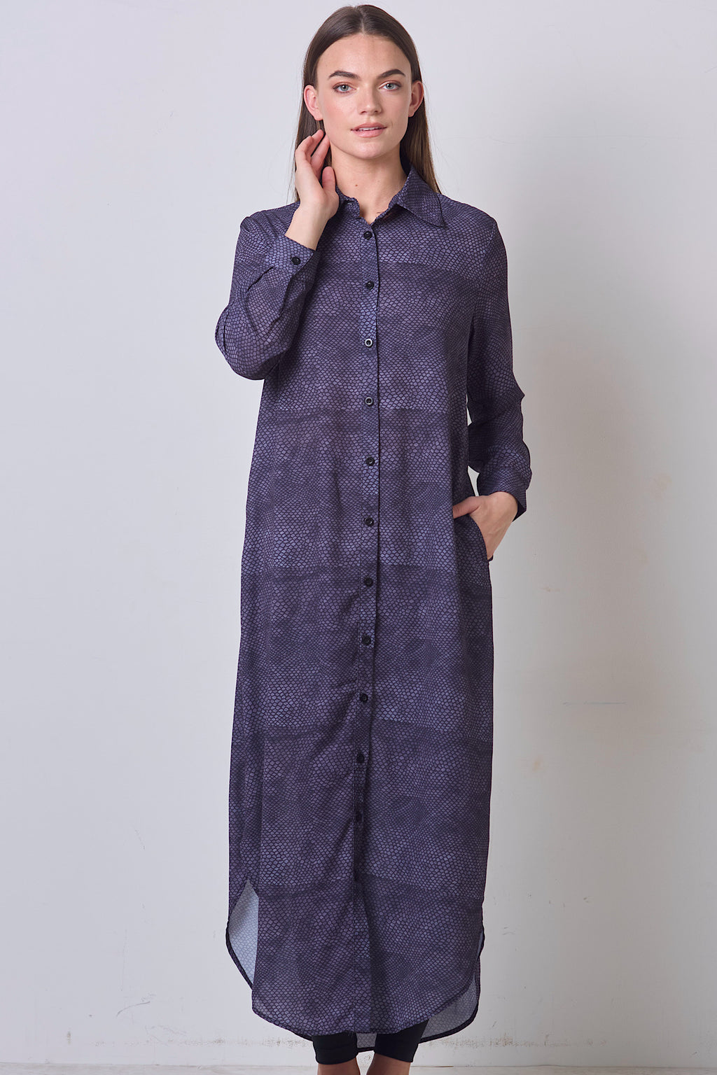 Soft Line Dress - Faded Ink