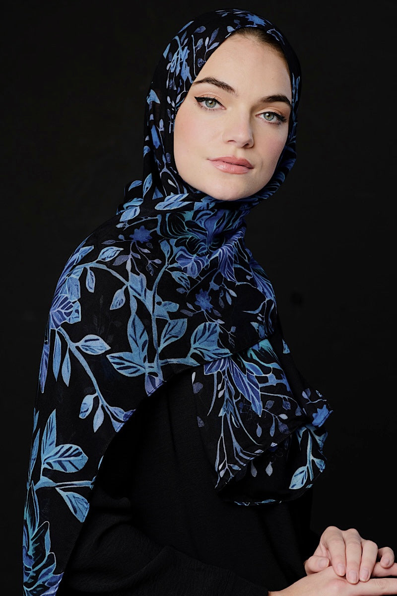 Modal Hijab - Indigo Flora
