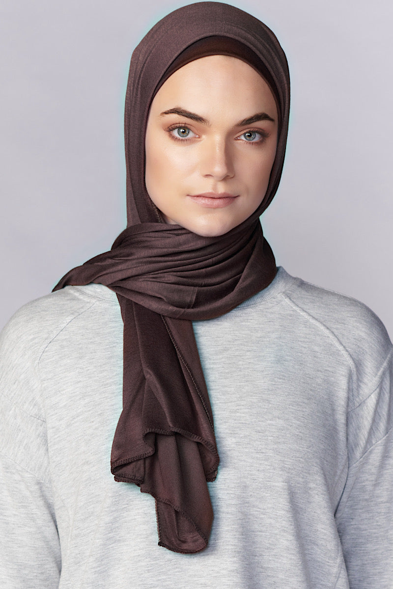 Petite Jersey Hijab - Cocoa