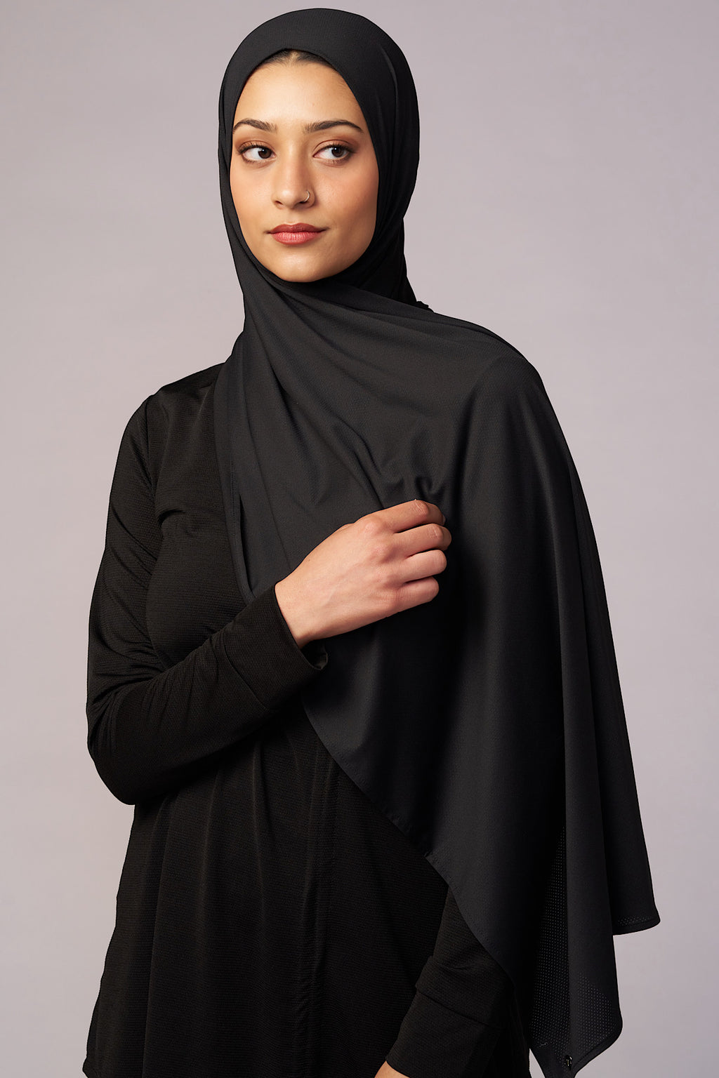 AeroFlow Active Hijab - Black