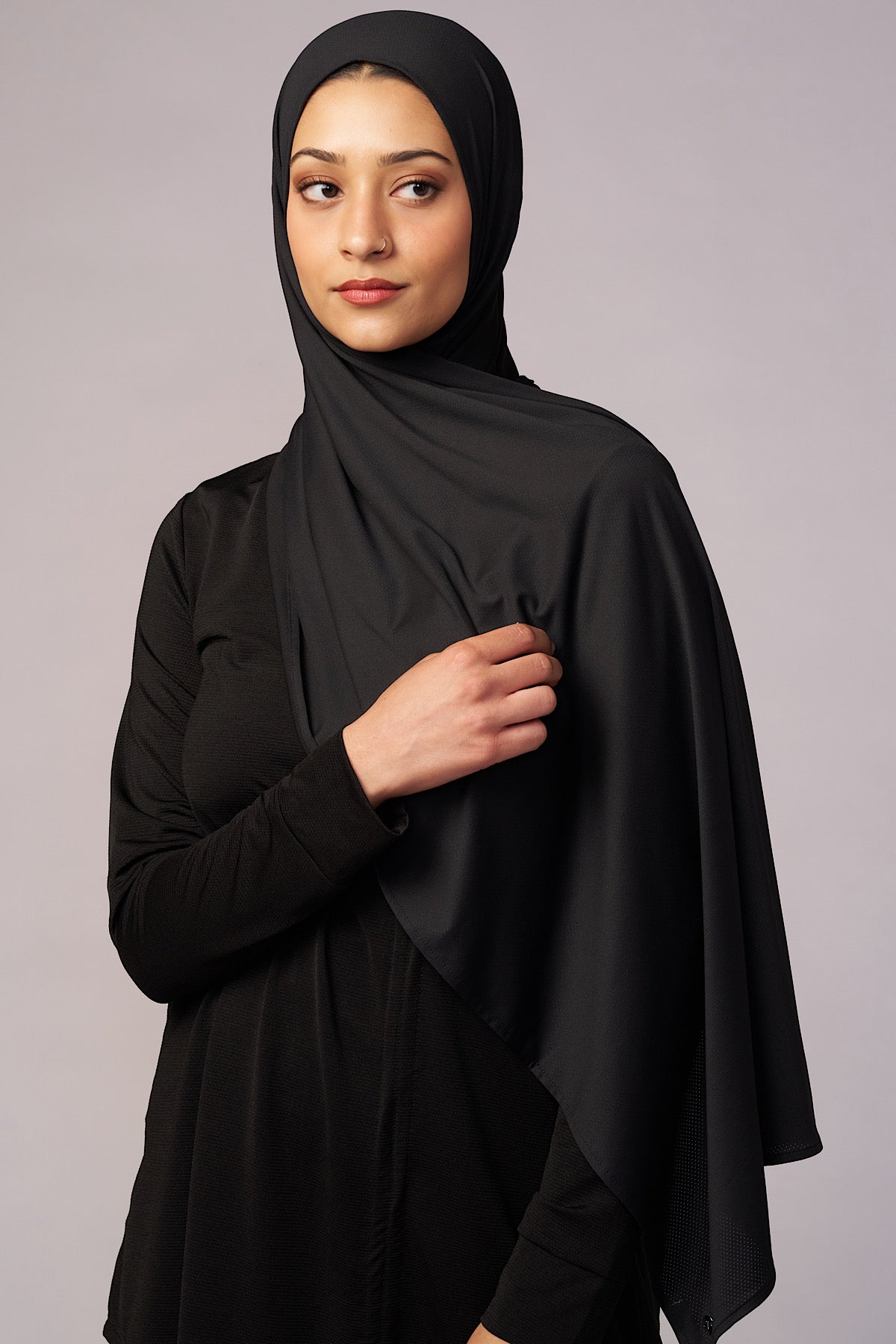 AeroFlow Active Hijab - Black