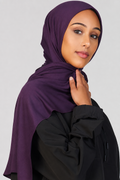 Petite Jersey Hijab - Eggplant