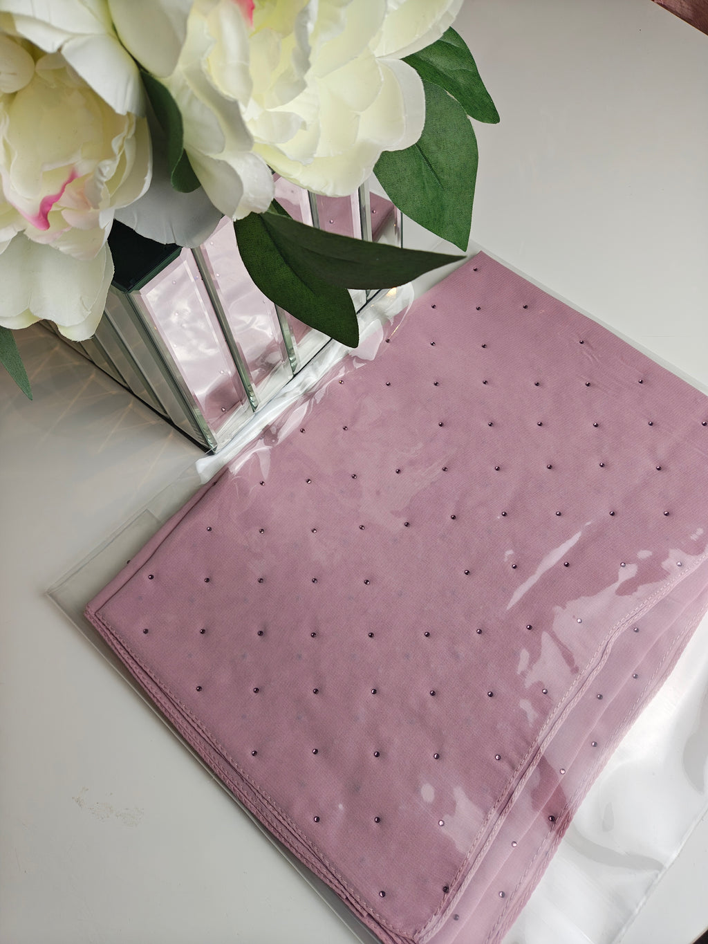 Petite Stardust Chiffon Hijab - Pink
