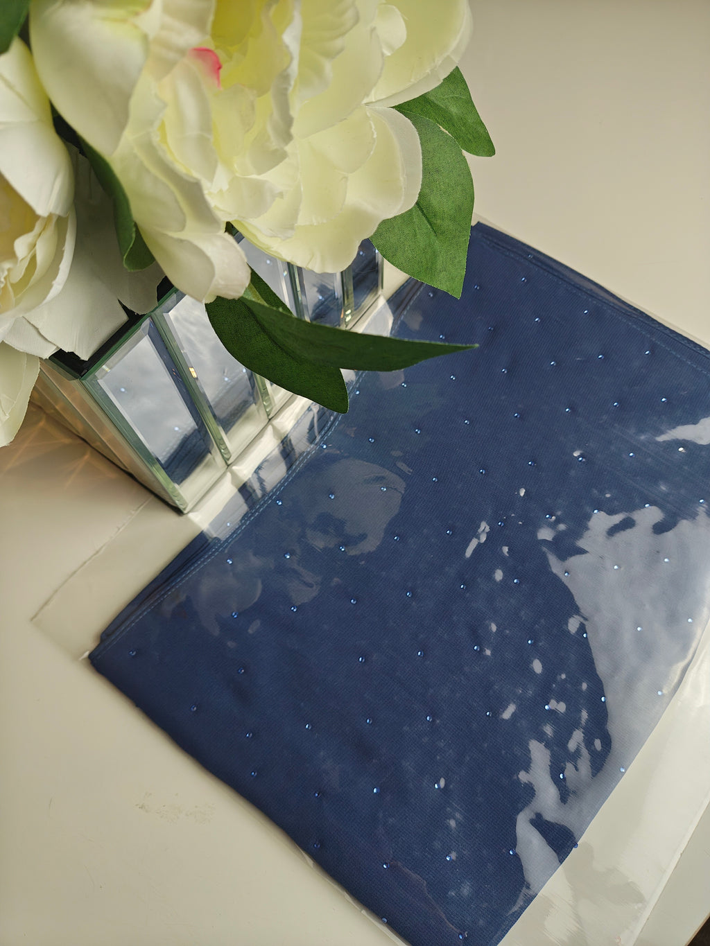 Petite Stardust Chiffon Hijab - Blue