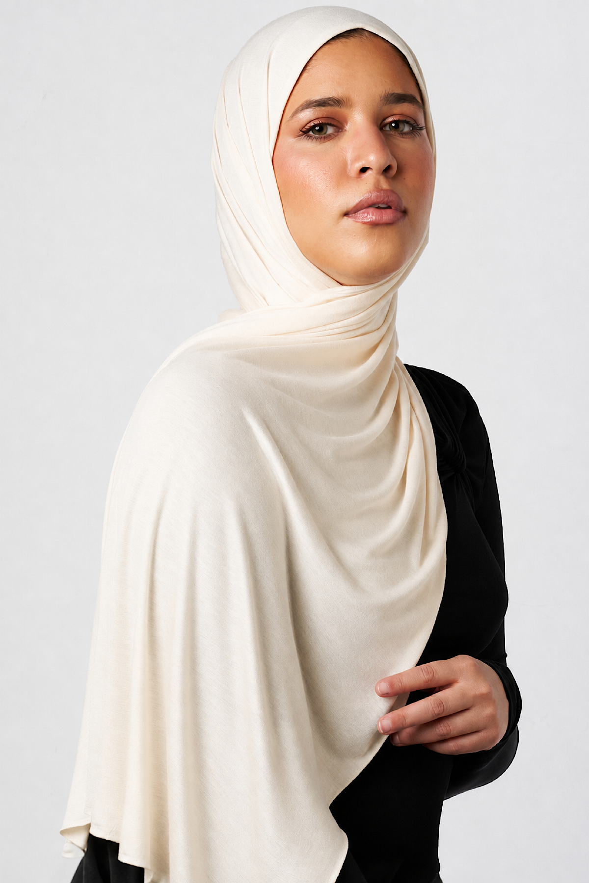 Petite Jersey Hijab - Cream