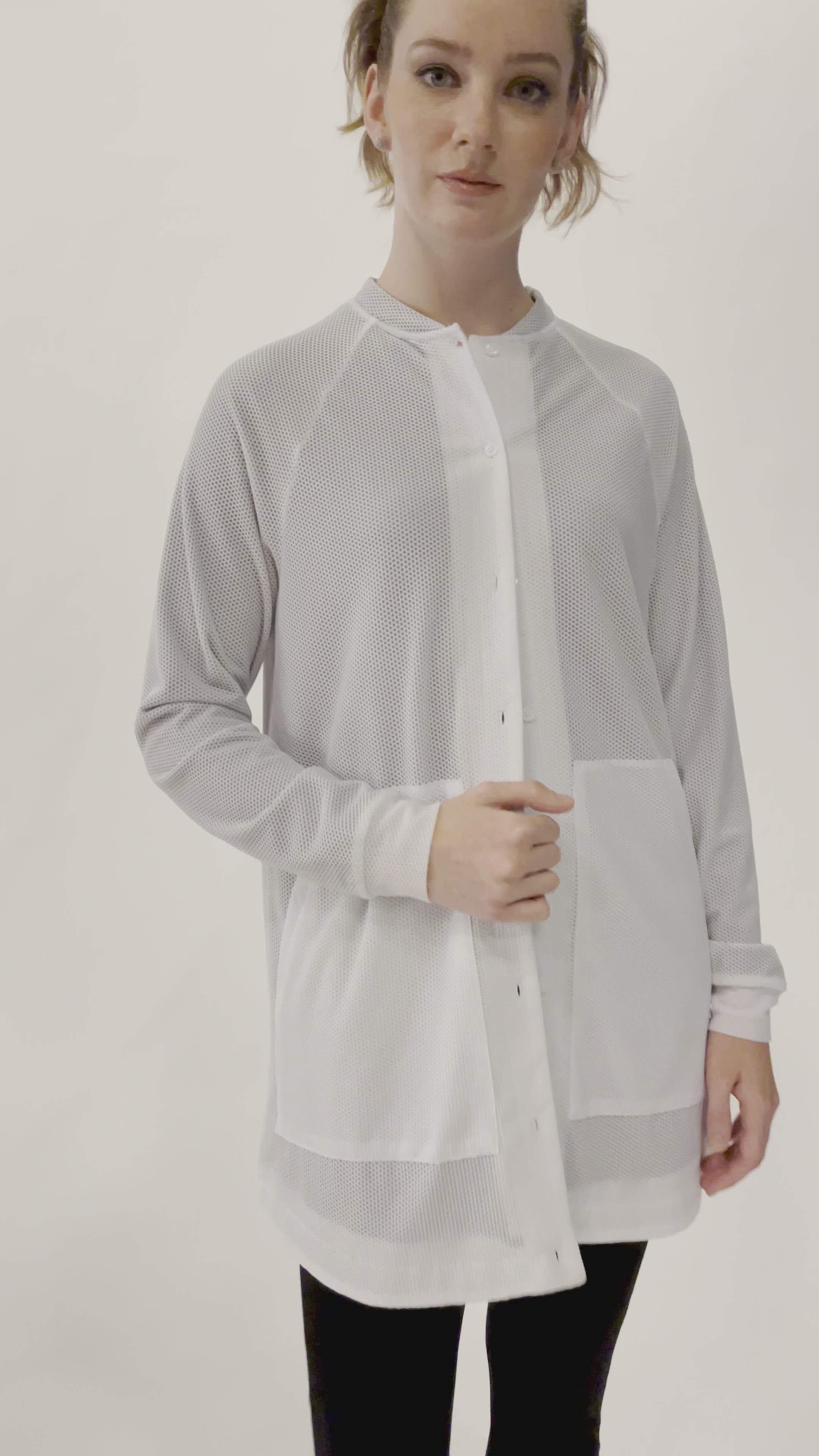 Athletic Mesh Jacket - White