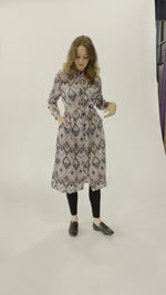 Printed Midi Dress - Satin Diamond