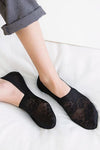 Lace Liner Socks - Black