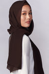 Petite Chiffon Hijab - Chocolate