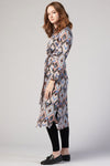 Printed Midi Dress - Satin Diamond