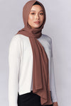 Petite Chiffon Hijab - Saddle