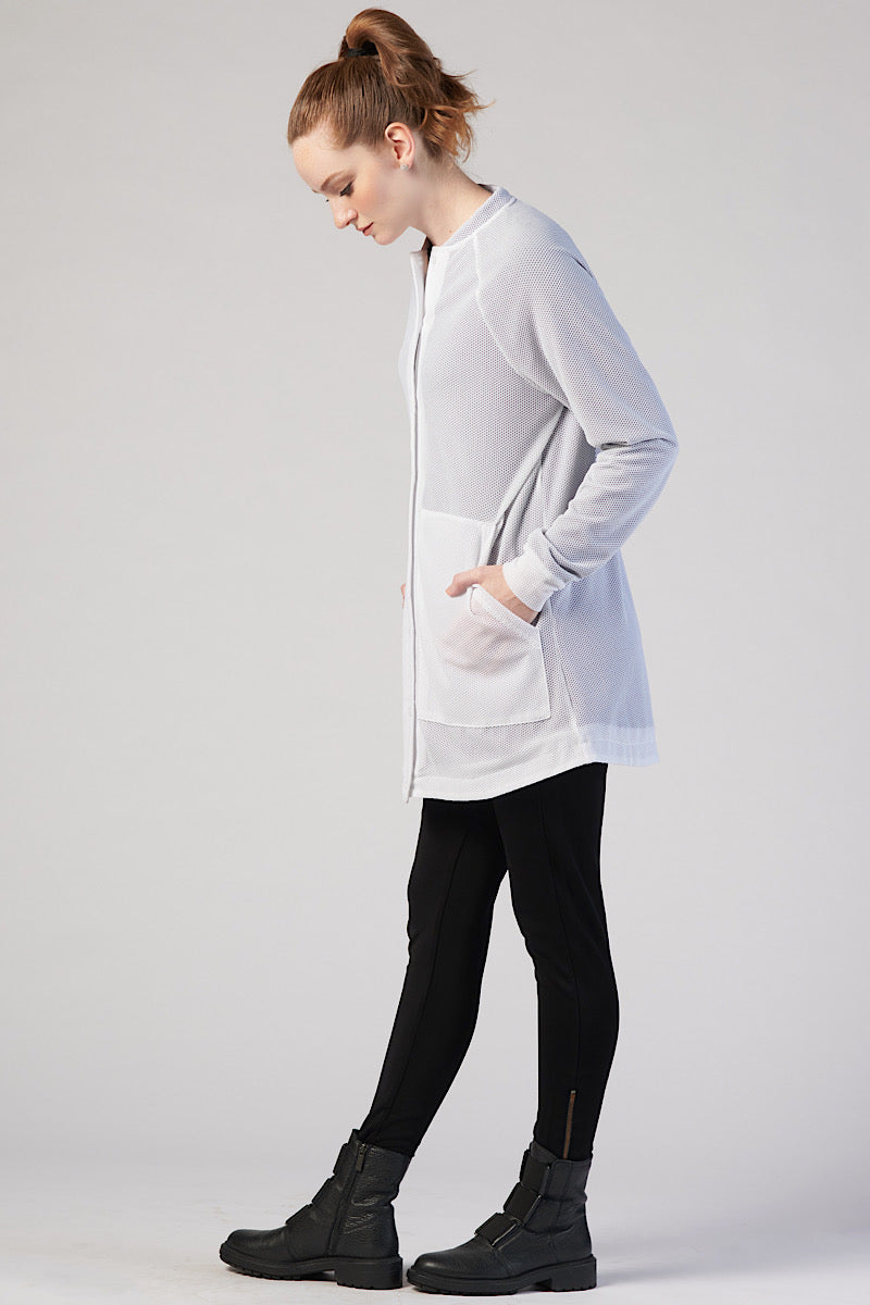 Athletic Mesh Jacket - White