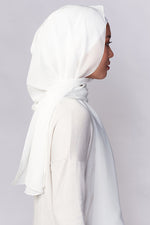Petite Chiffon Hijab - Diamond White
