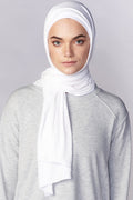 Petite Jersey Hijab - White