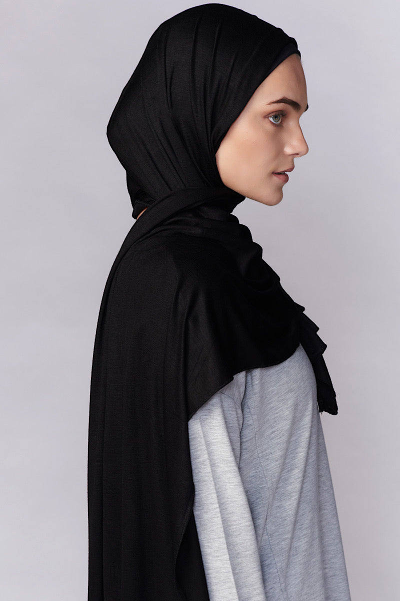 Petite Jersey Hijab - Black