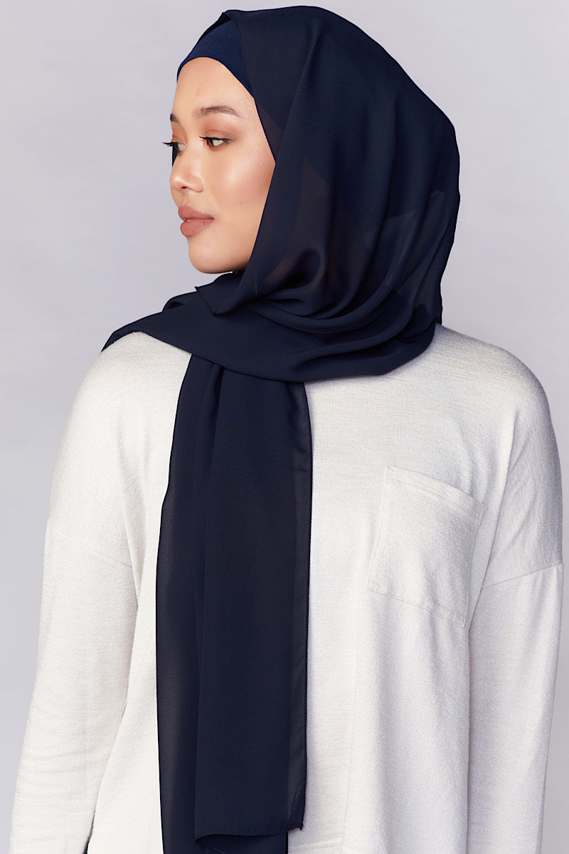 Petite Chiffon Hijab - Midnight