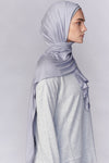 Petite Jersey Hijab - Slate Gray