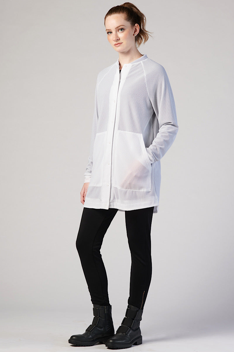 Athletic Mesh Jacket - White