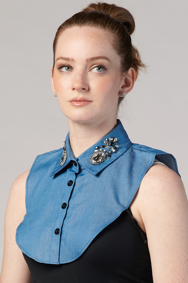 Denim Collar - Pineapple