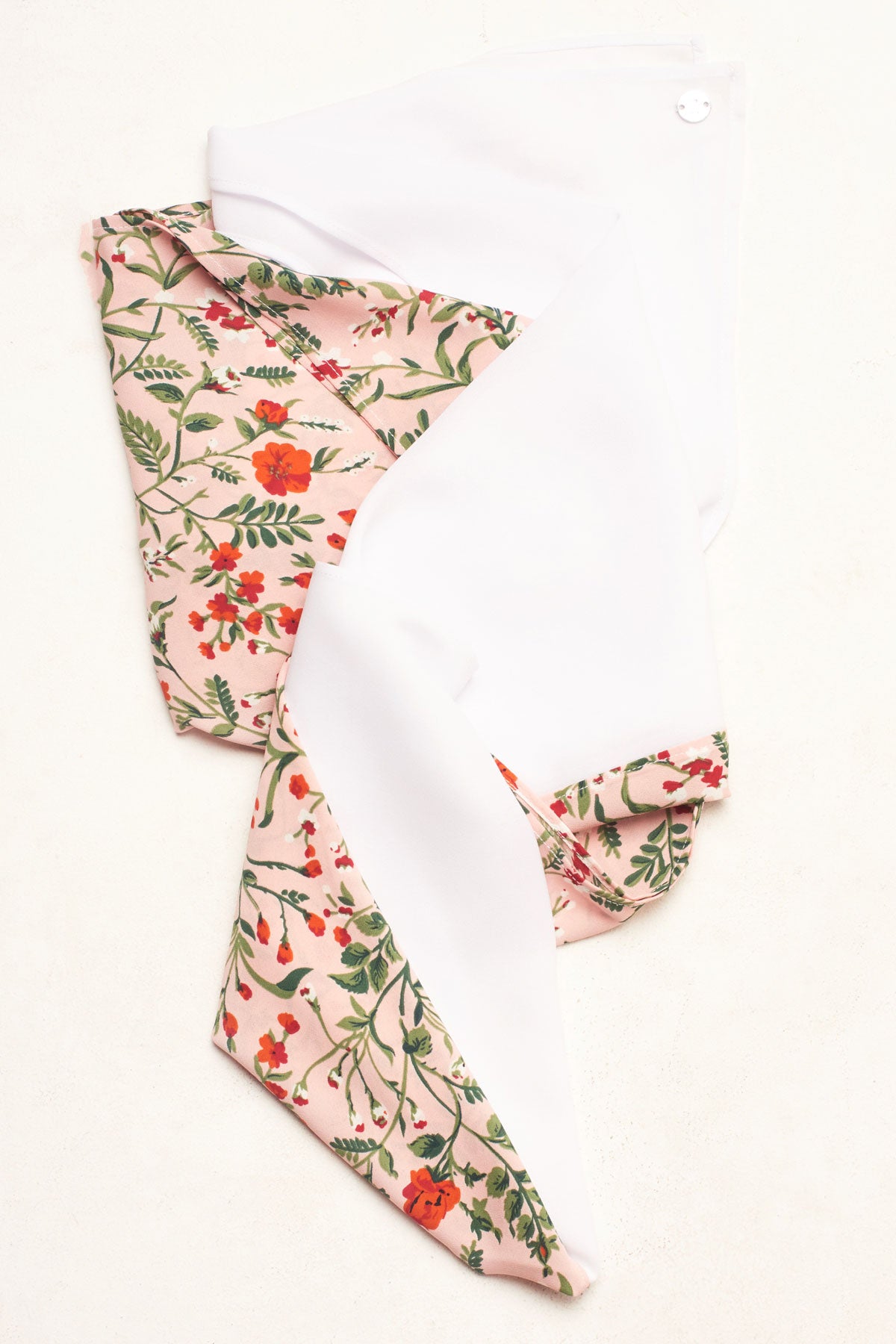 Color Block Hijab - Carnation