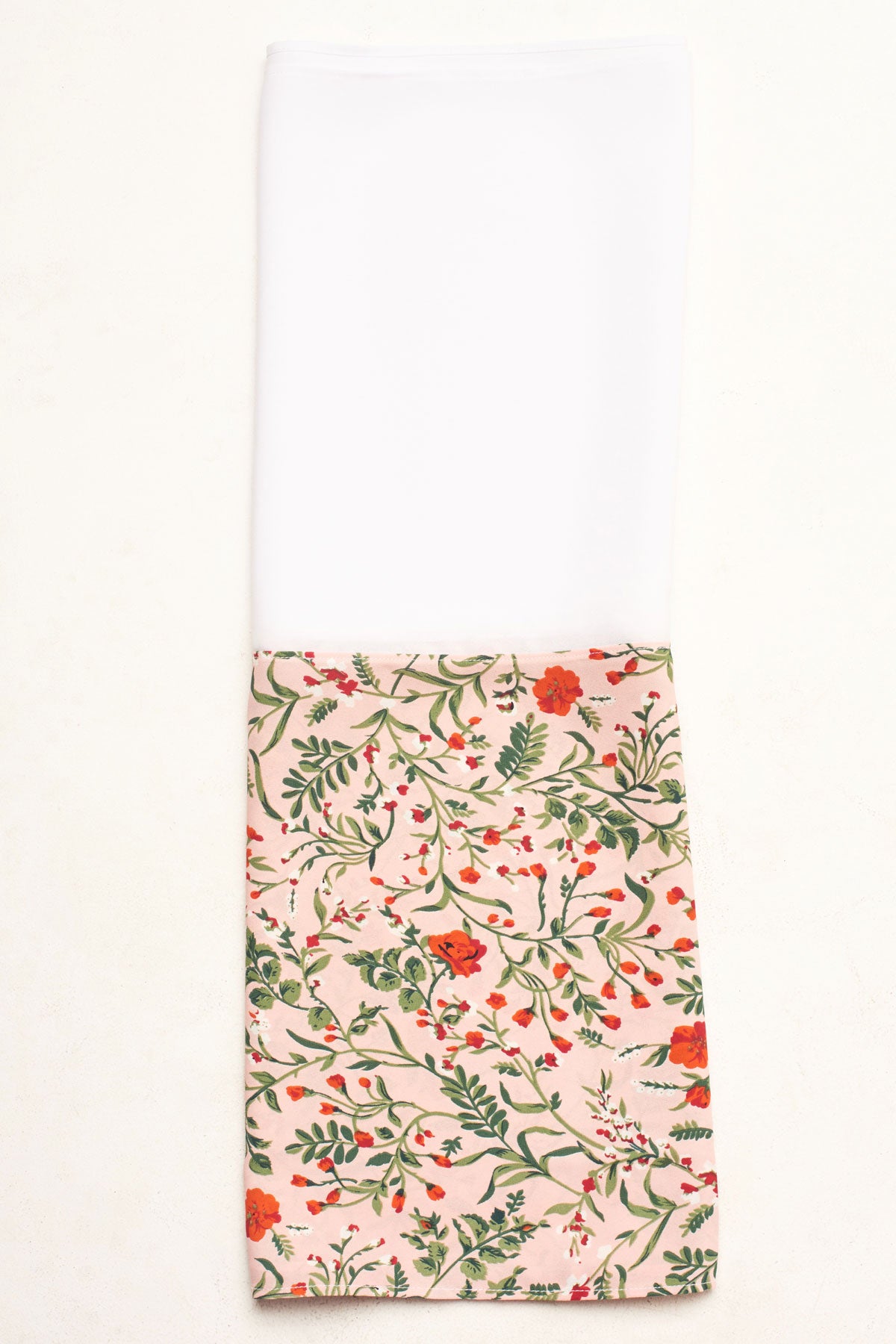 Color Block Hijab - Carnation
