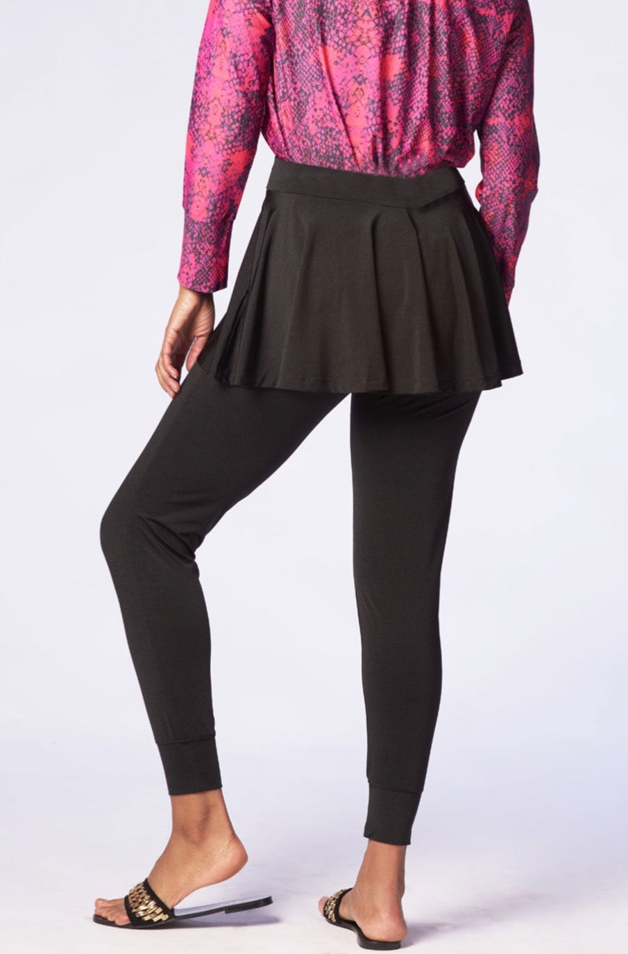 Skirted Active Swim Pant - Black
